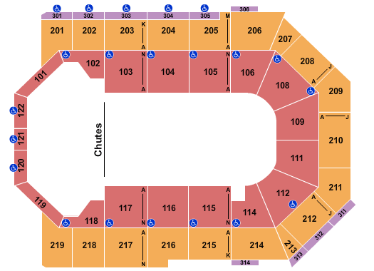 Toyota Arena PBR Seating Chart